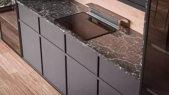 modern kitchen  3D model 4