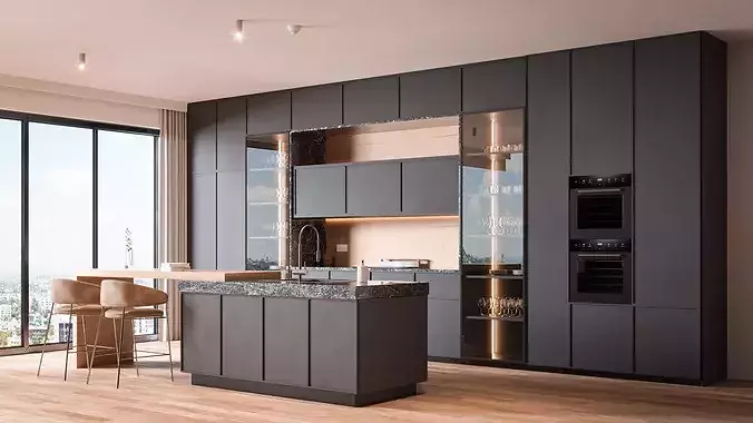 modern kitchen  3D model 2