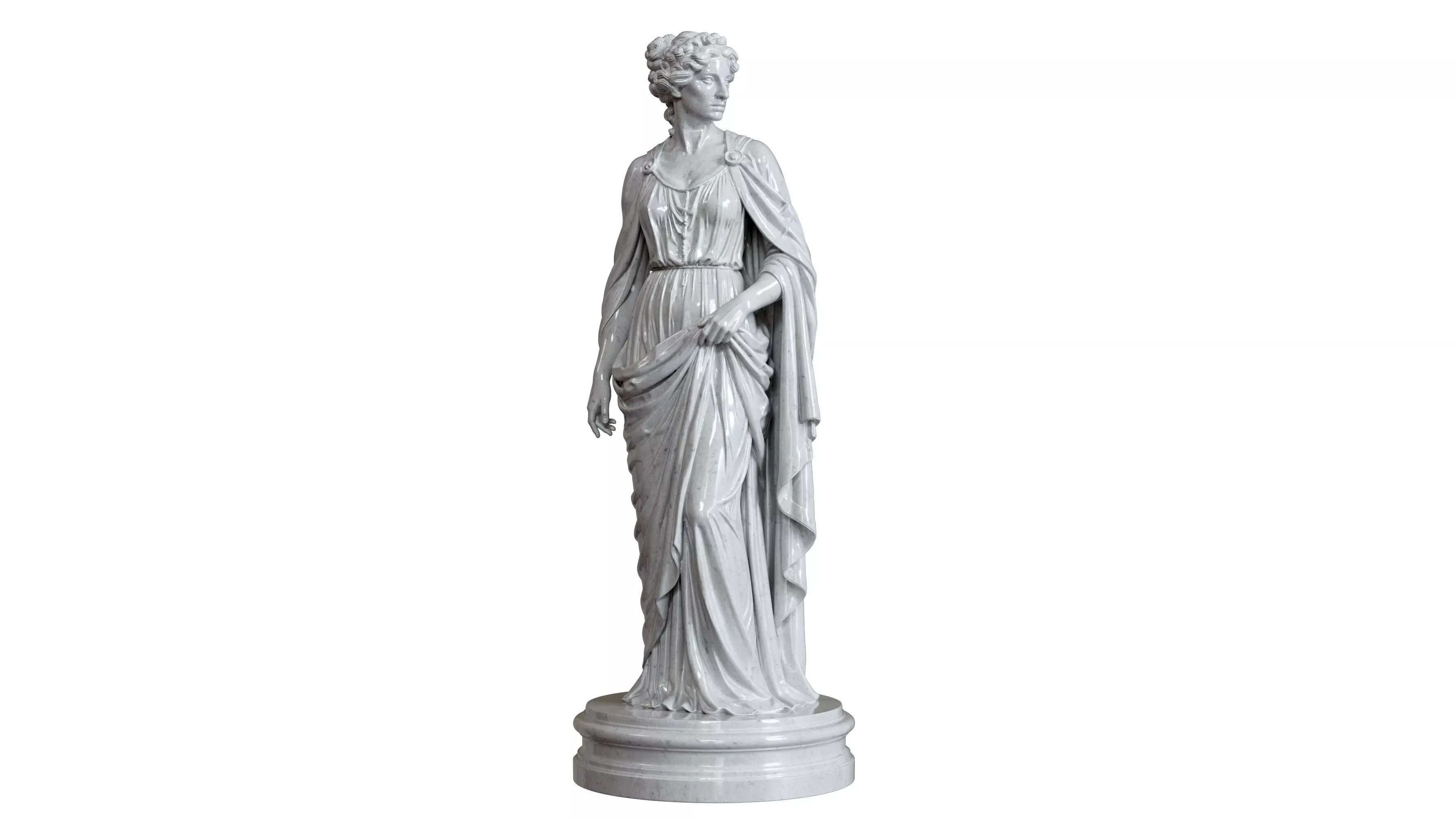 Classical Marble Noble Lady Statue 3D model