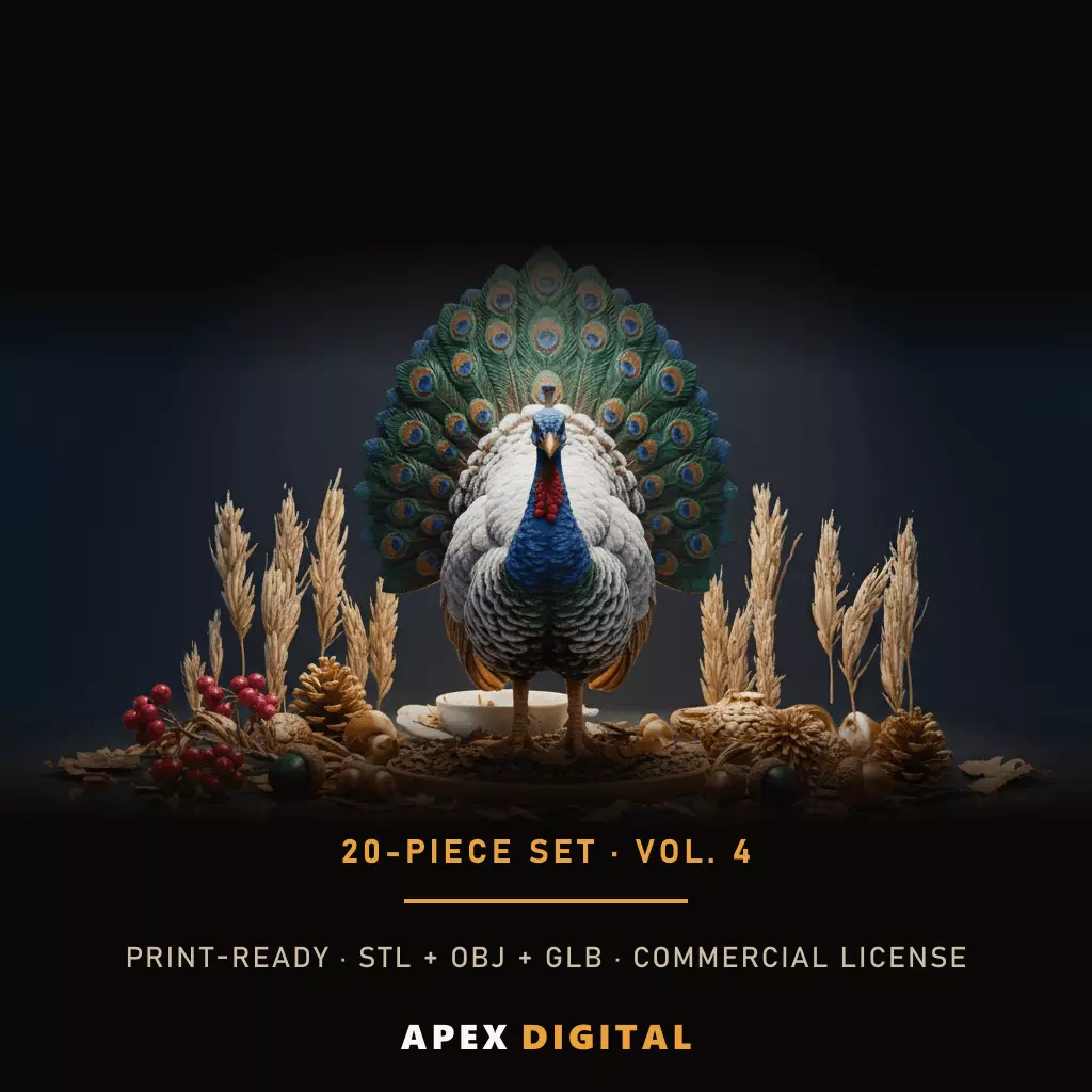 20-Piece Autumn Thanksgiving Decor Collection Vol 4 3D print model
