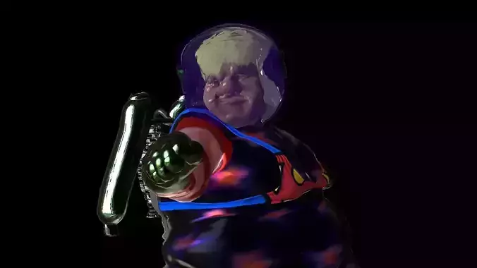 super rocketeer trump Free low-poly 3D model