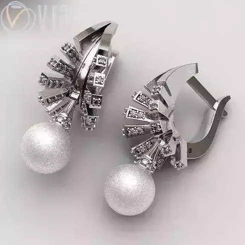 Cleopatra Pearl Earrings light 