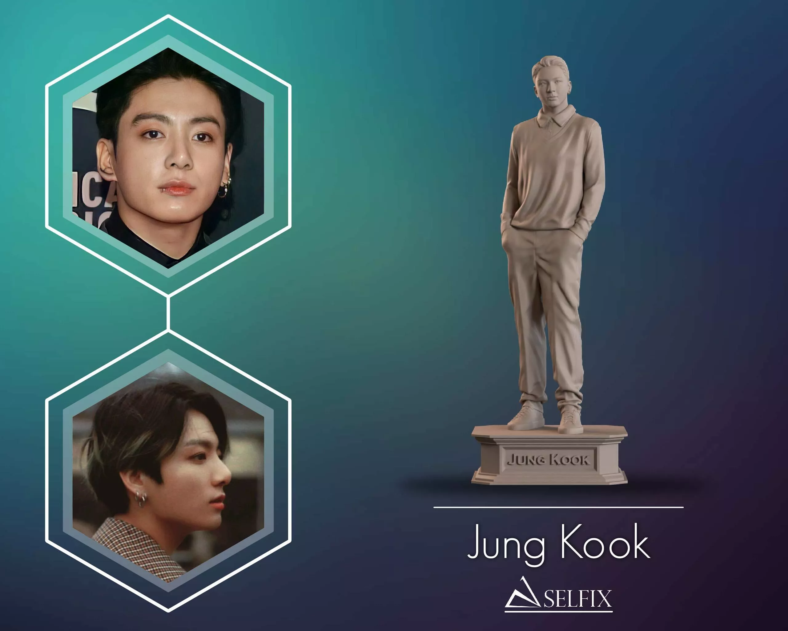 Jungkook BTS Full Body Sculpture 3D print model