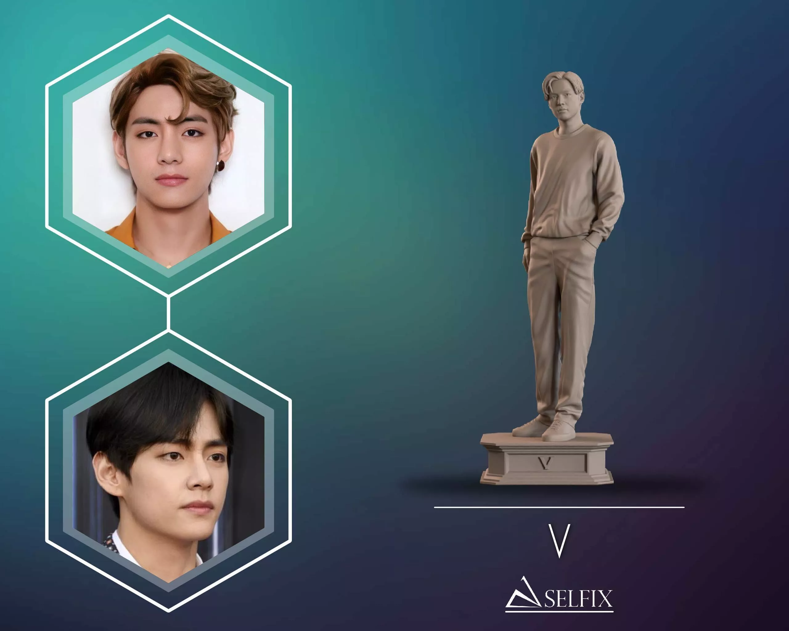 V BTS FullBody Sculpture 3D print model