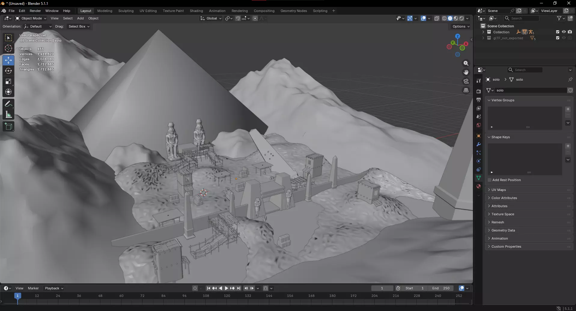 Map of Egypt 3D model