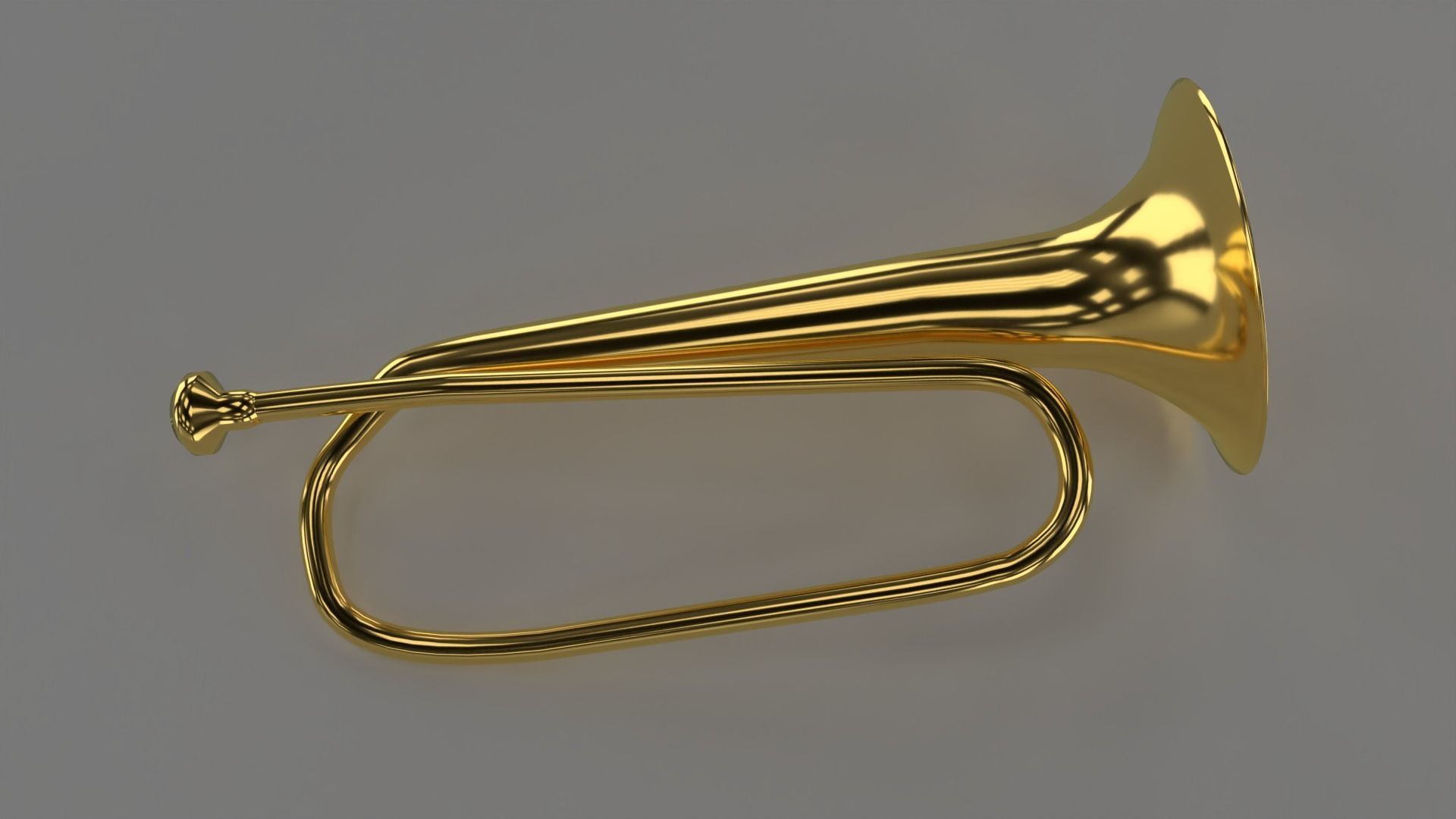 3D model Bugle Golden VR / AR / low-poly | CGTrader