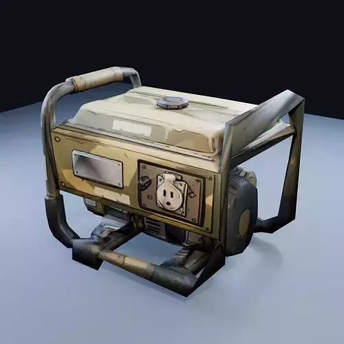 Portable Field Generator Low Poly PBR Game Asset
