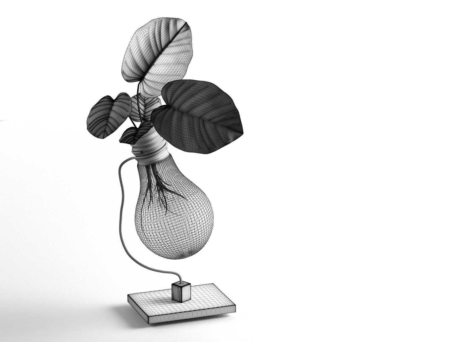 Beta Upcycled Lightbulb Vase 3D model_1