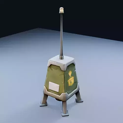 Supply Drop Beacon Low Poly PBR Game Asset