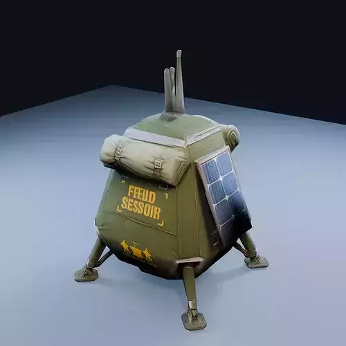 Field Sensor Pod Low Poly PBR Game Asset