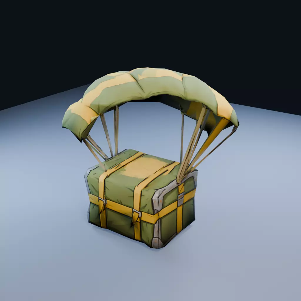 Blank Supply Parcel Low Poly PBR Game Asset Low-poly 3D model
