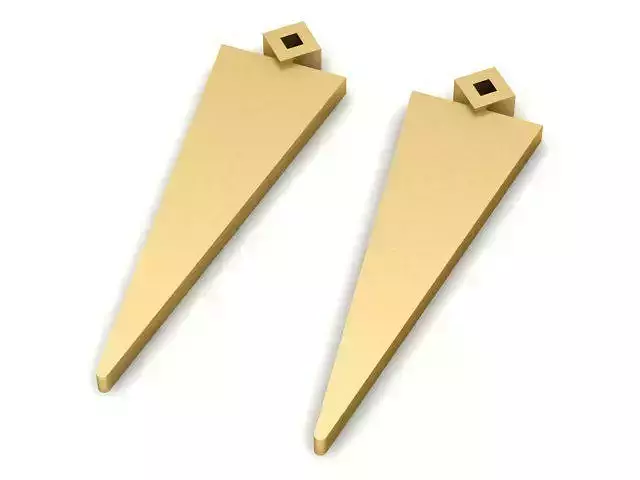 Earrings pair of triangle