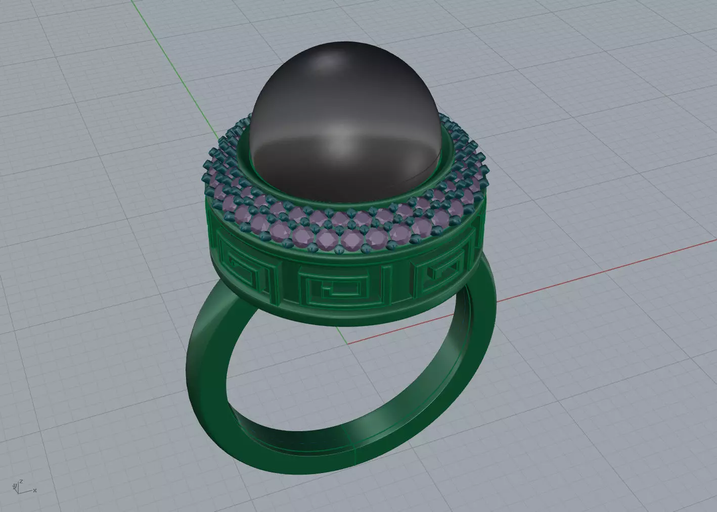 Geek ring with Perl 3D print model_0