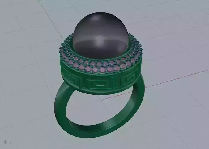 Geek ring with Perl 3D print model