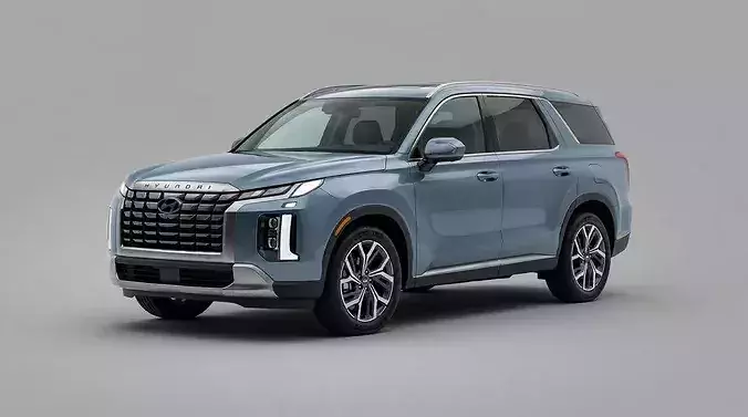 Modern Light Slate Blue Midsize Family SUV 3D model