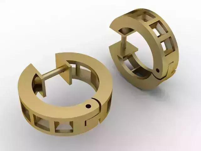 Earrings rose gold hoop