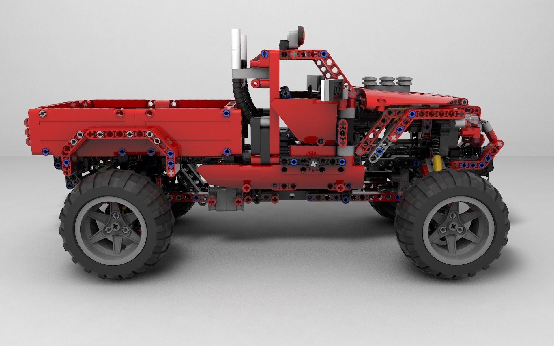 Lego Jeep  Low-poly 3D model_2