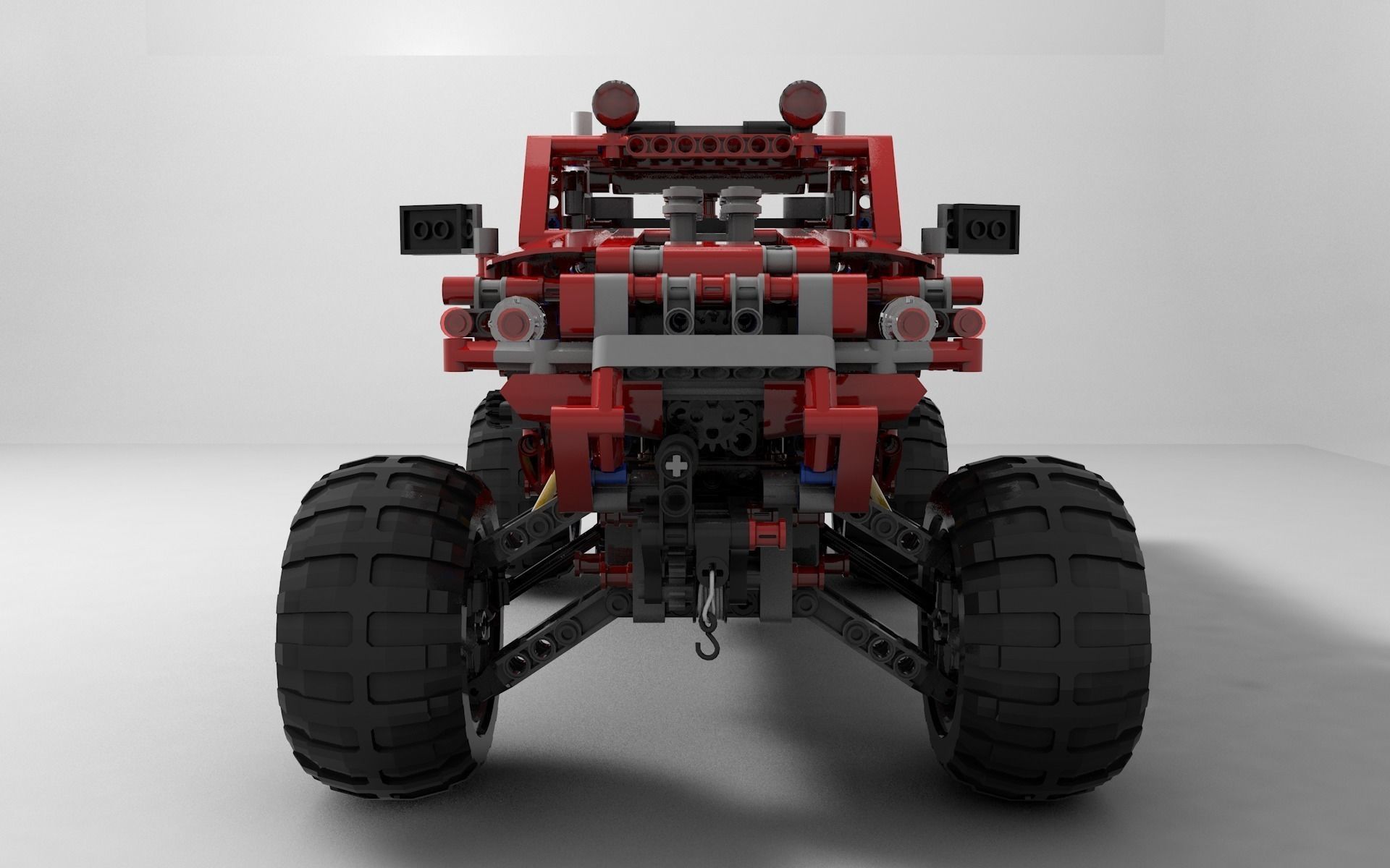 Lego Jeep  Low-poly 3D model_3