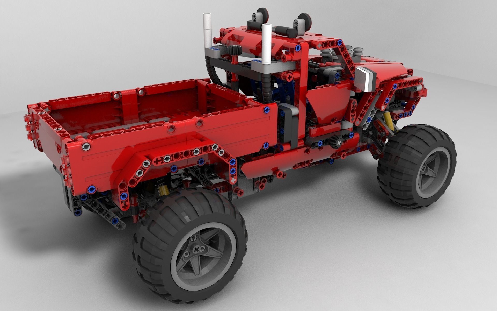 Lego Jeep  Low-poly 3D model_1