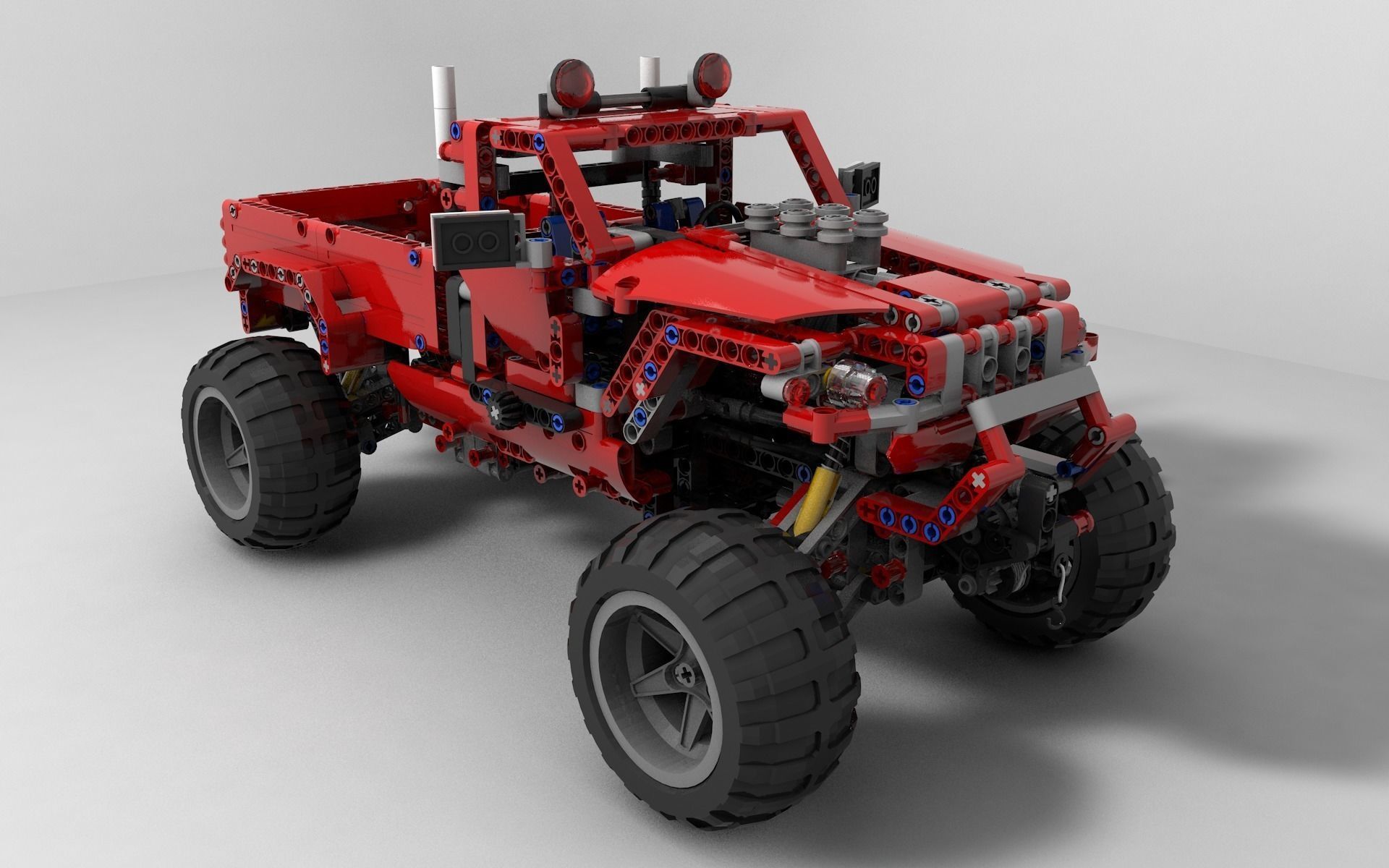 Lego Jeep  Low-poly 3D model_0