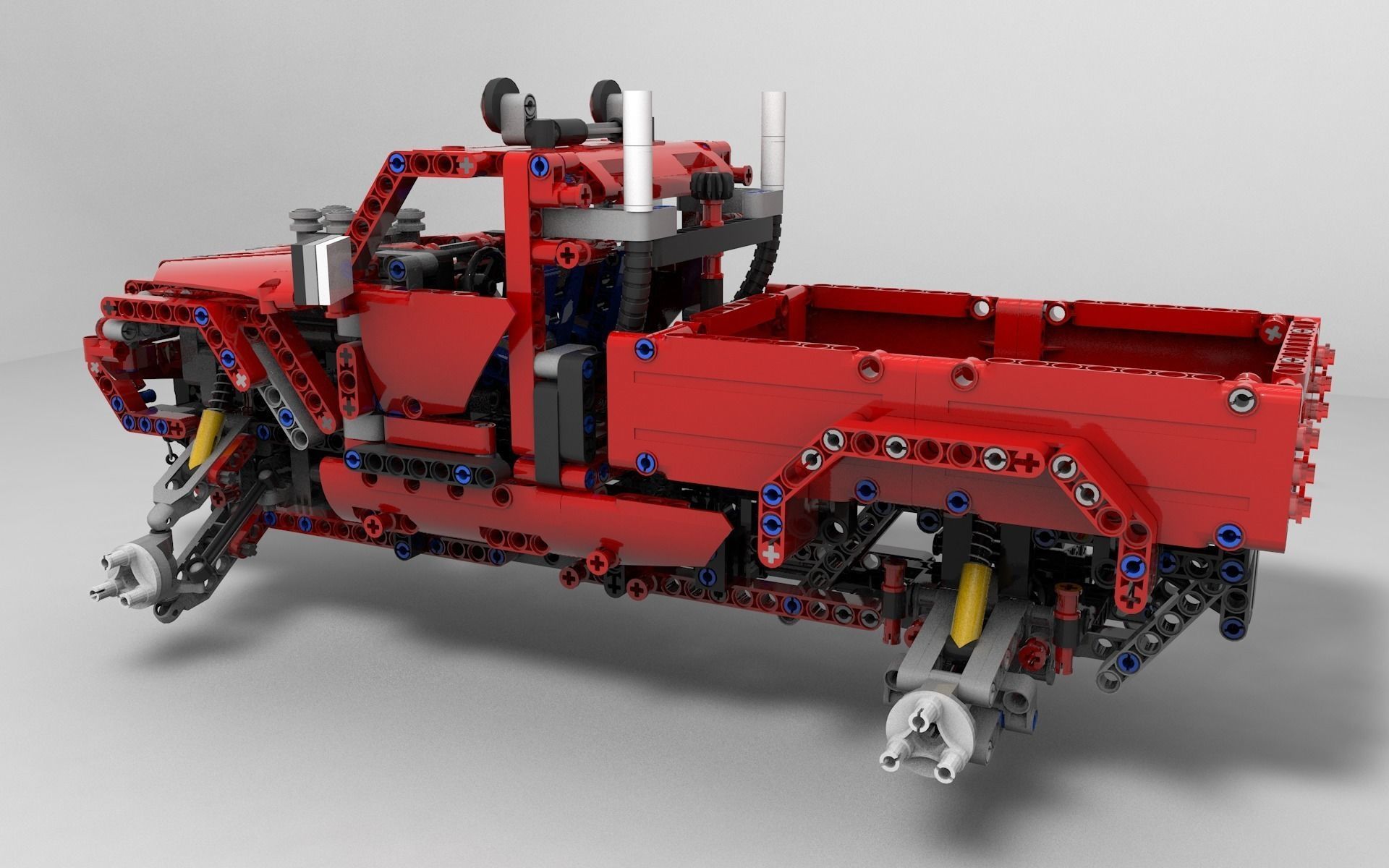 Lego Jeep  Low-poly 3D model_7