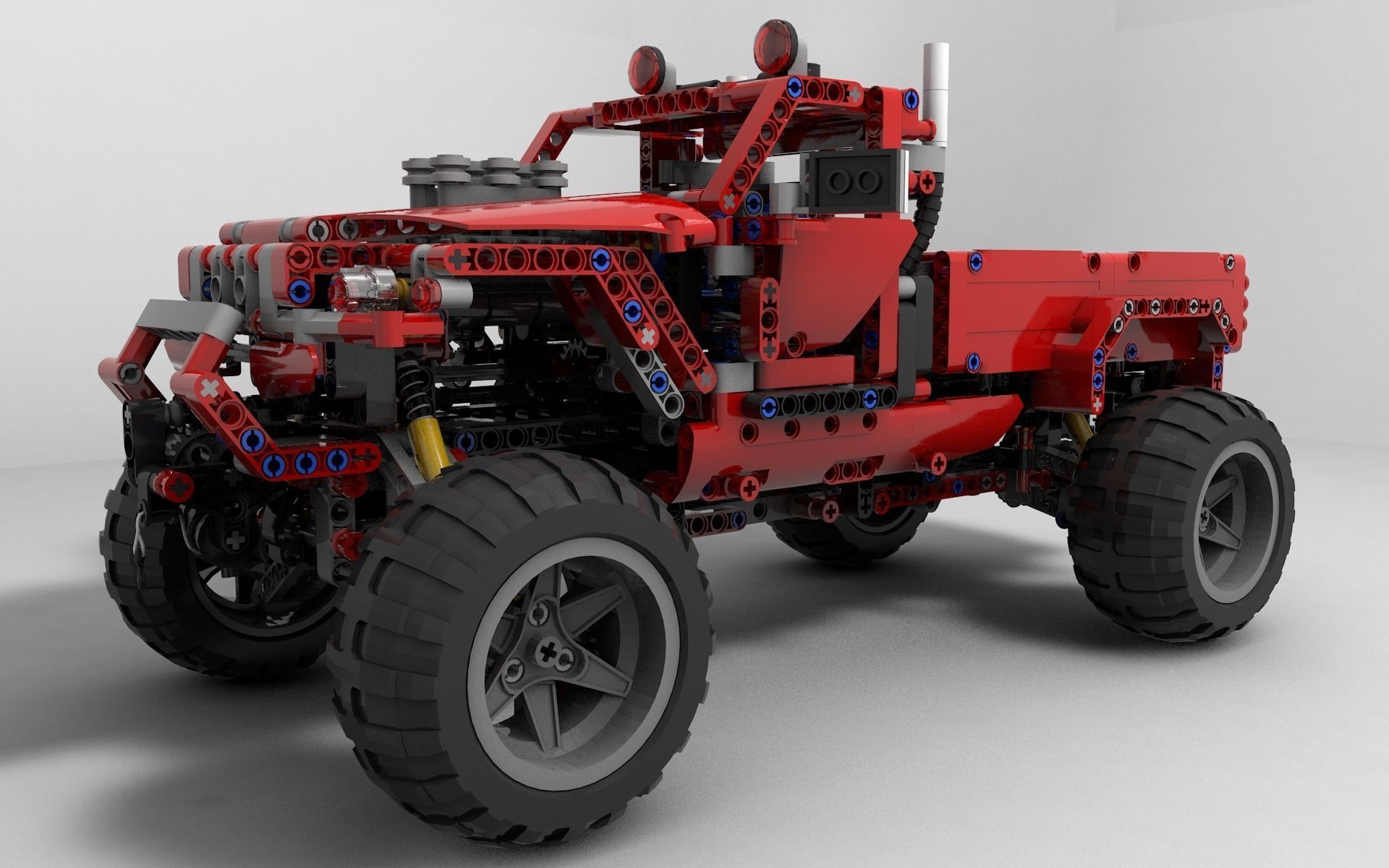 Lego Jeep  Low-poly 3D model_4