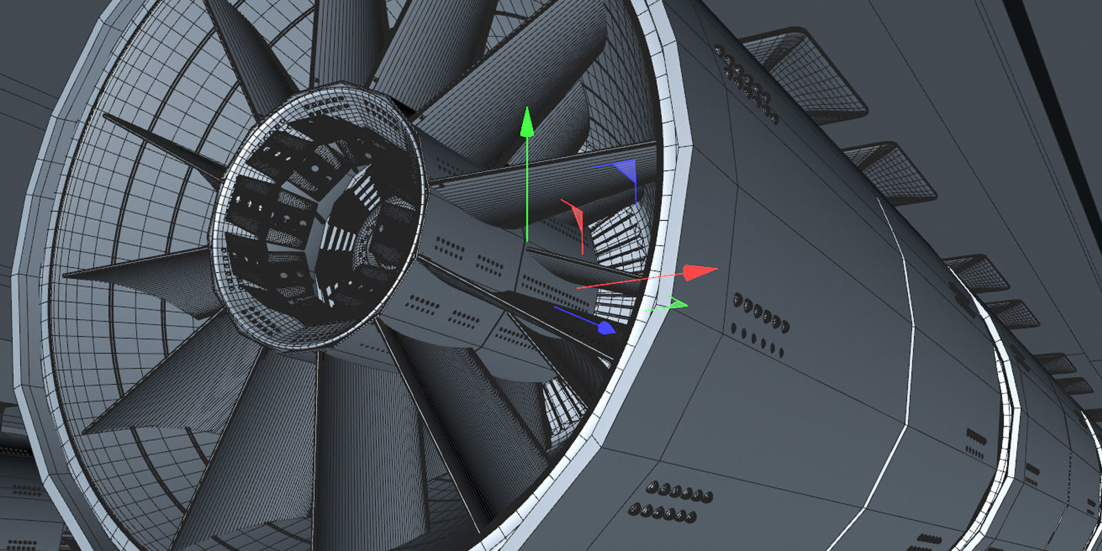 air system ROTOR and tunnel roof with lights 3D model_3