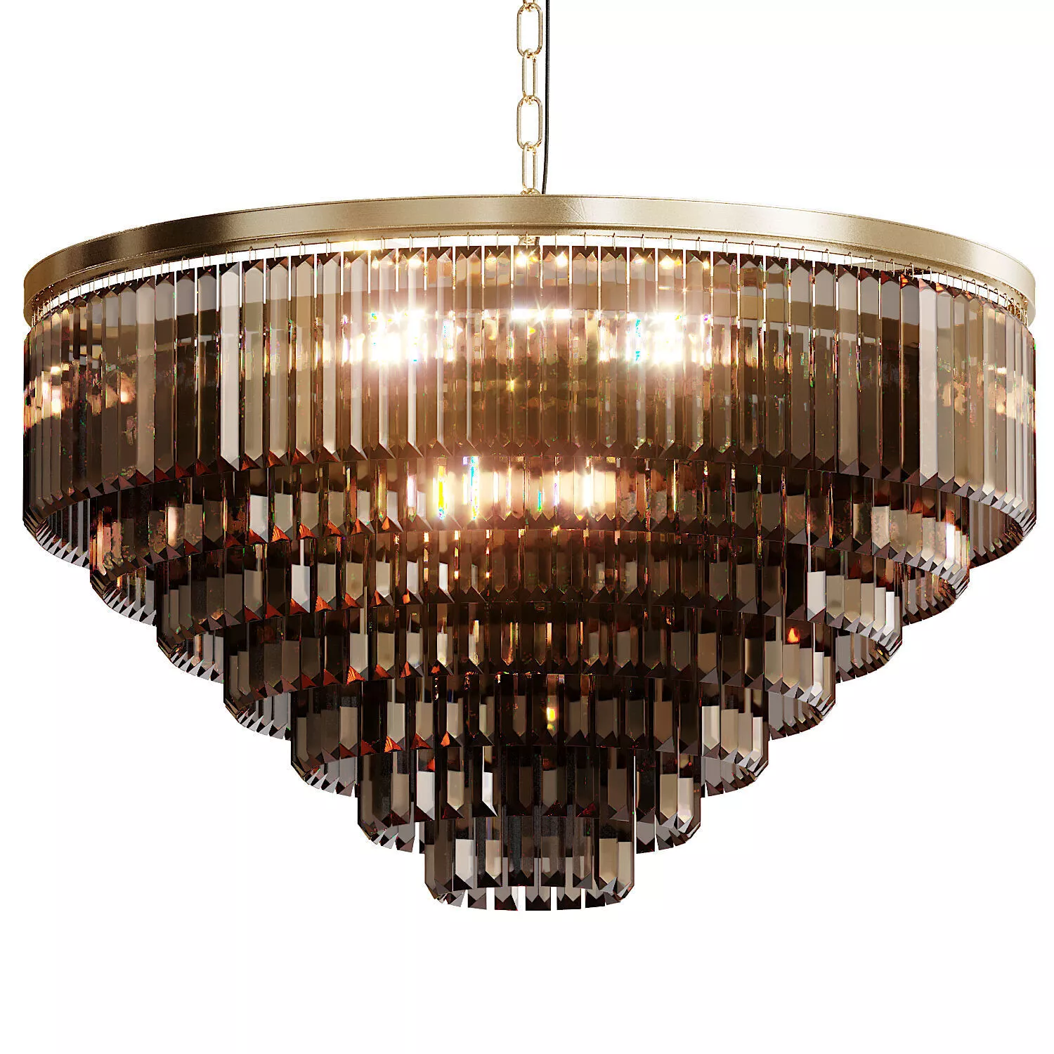 Elegant Nordic Postmodern Crystal Chandeliers 3D model