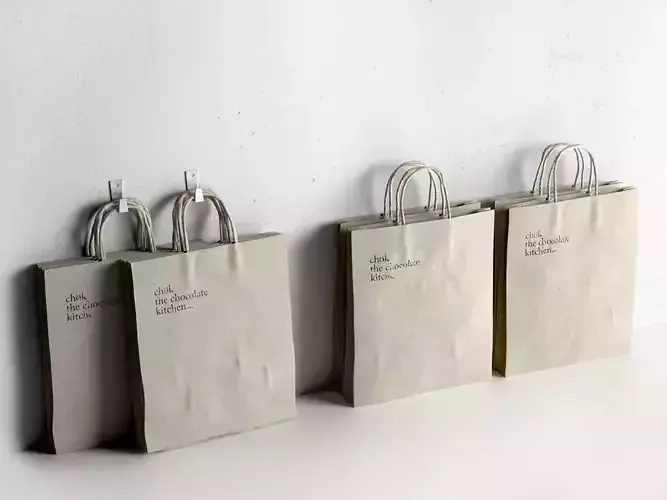 Recycled Paper Bag 3D model