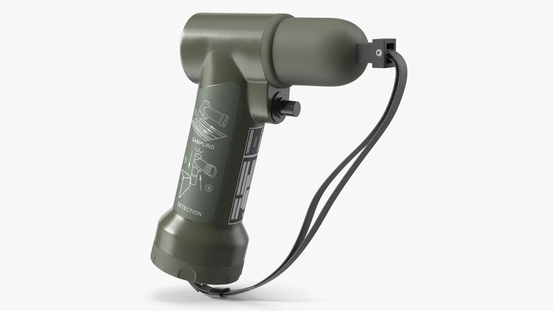Portable Probe Handle For Chemical Detection Unit Green 3D model