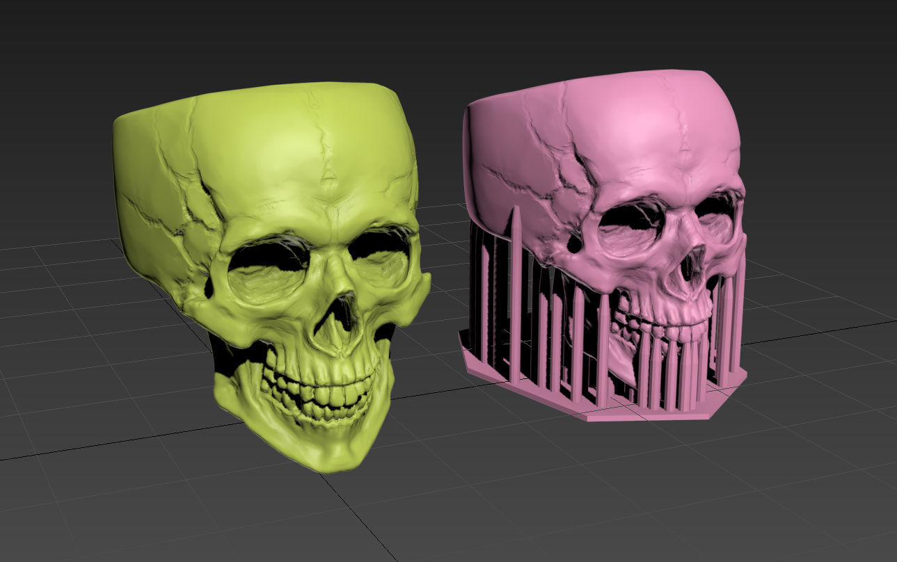 Skull Ring 3D print model_4