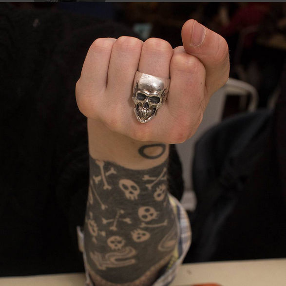 Skull Ring 3D print model_2