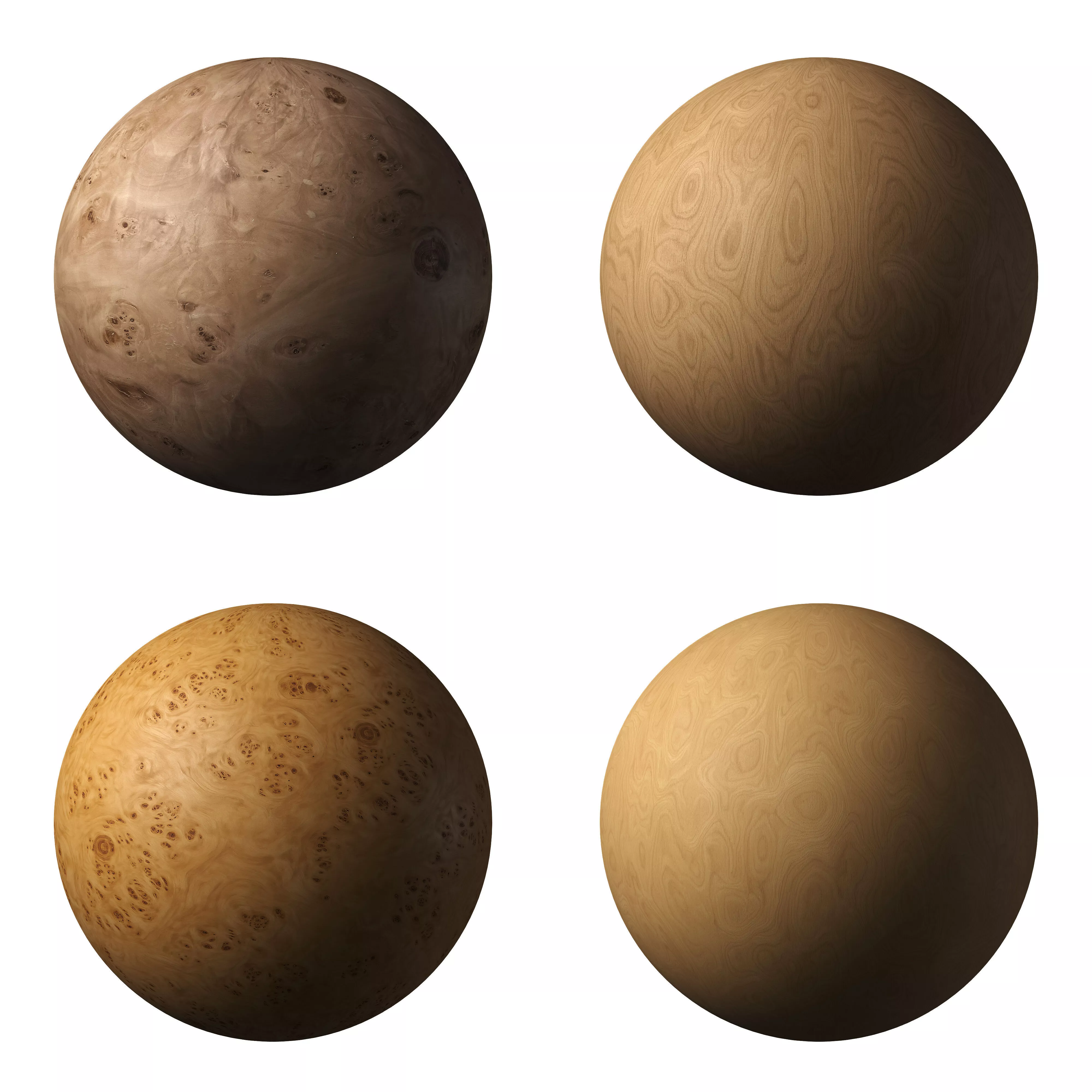 Burl wood and Plywood Material Set 01 Texture
