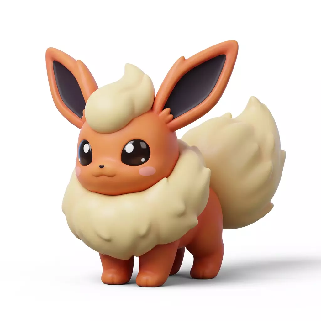 Pokemon Flareon 3D Printable STL 3D print model