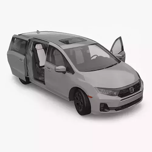 Honda Odyssey 2025 Family Minivan Silver 3D model