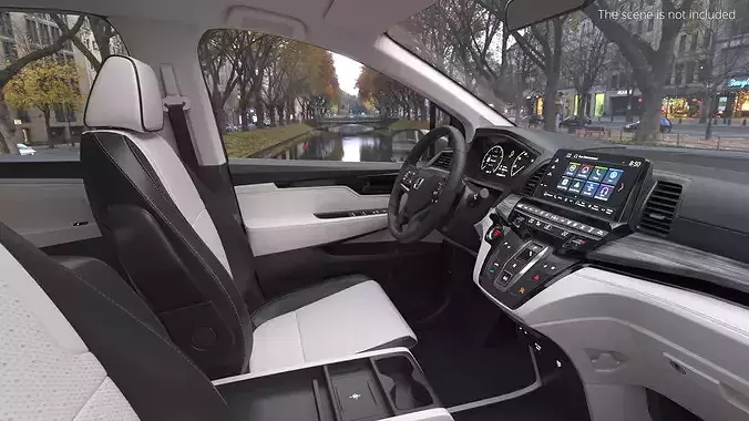Honda Odyssey 2025 Family Minivan Silver 3D model 5