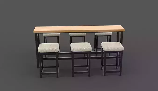Height Bar Table 3D model
