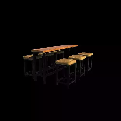 Height Bar Table 3D model 3