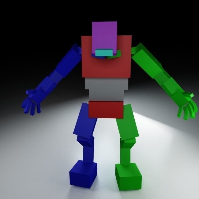 Cavern Troll monster Low-poly 3D model_10