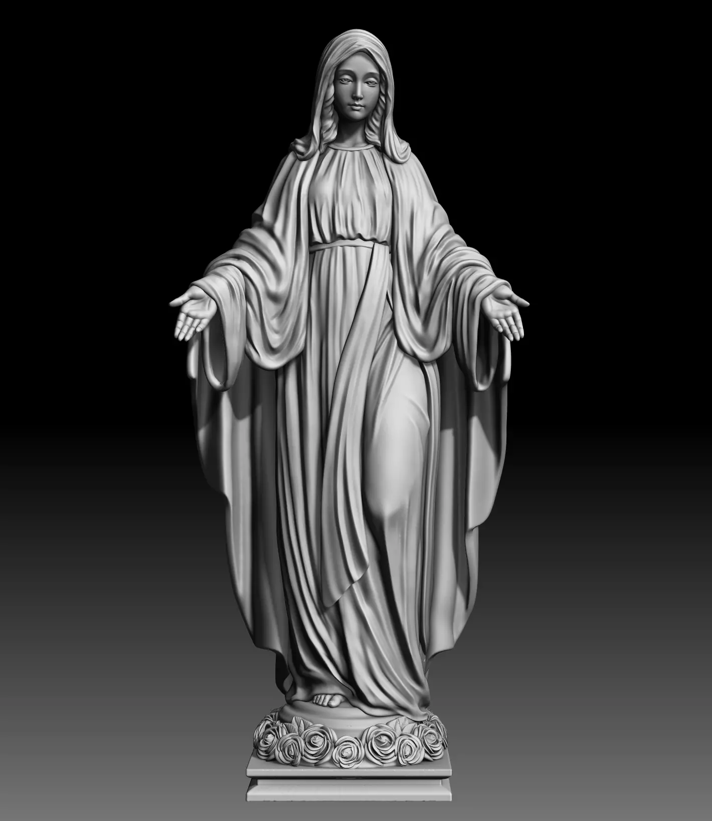 Virgin Mary 3D print model