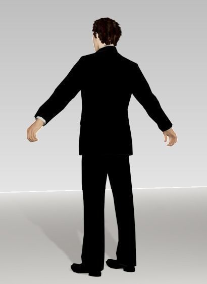 Sherlock - Benedict Cumberbatch Low-poly 3D model_5