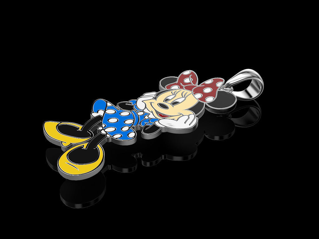 Mouse pendant 3D print model_1