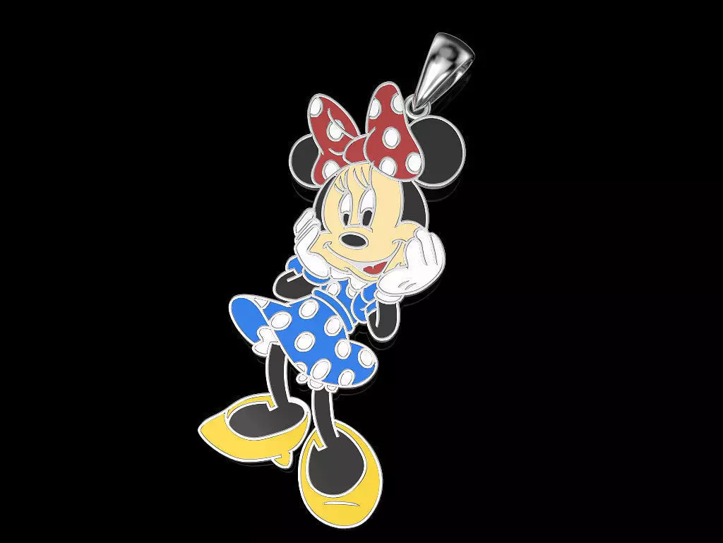 Mouse pendant 3D print model_0