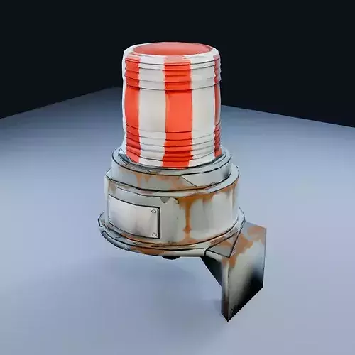 Rotating Beacon Light Low Poly PBR Game Asset