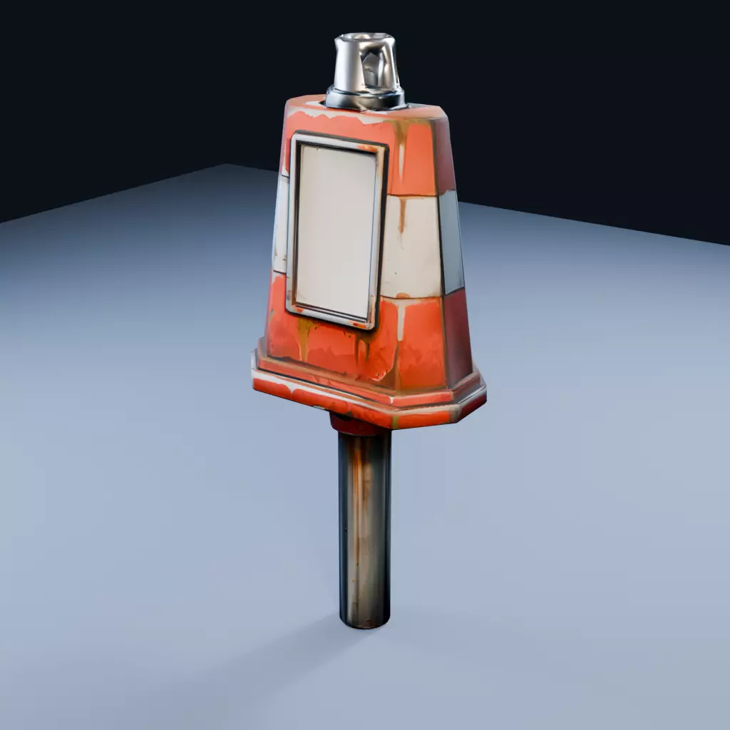 Emergency Beacon Low Poly PBR Game Asset Low-poly 3D model