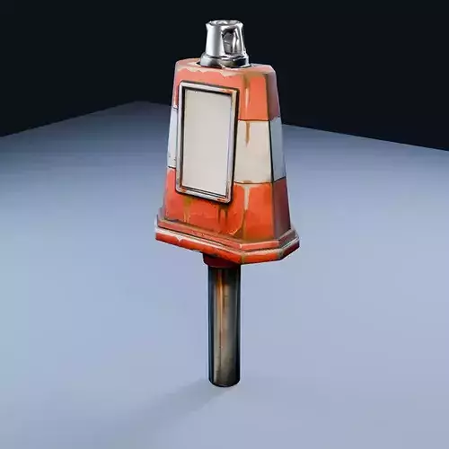 Emergency Beacon Low Poly PBR Game Asset