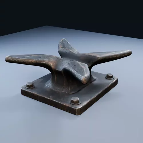 Large Mooring Cleat Low Poly PBR Game Asset