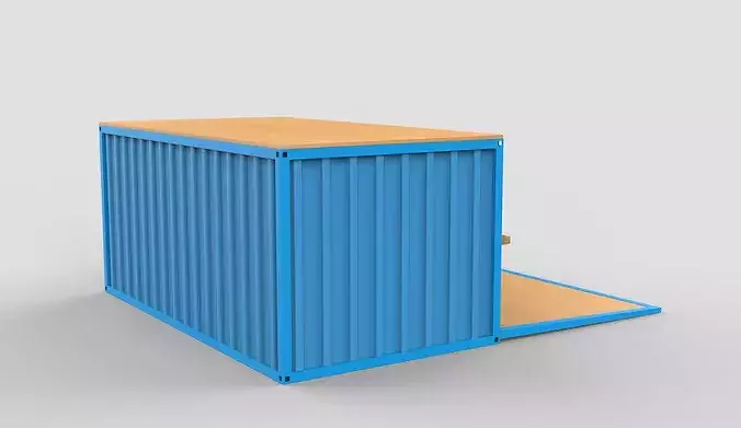Container Cafe 01 3D model 5