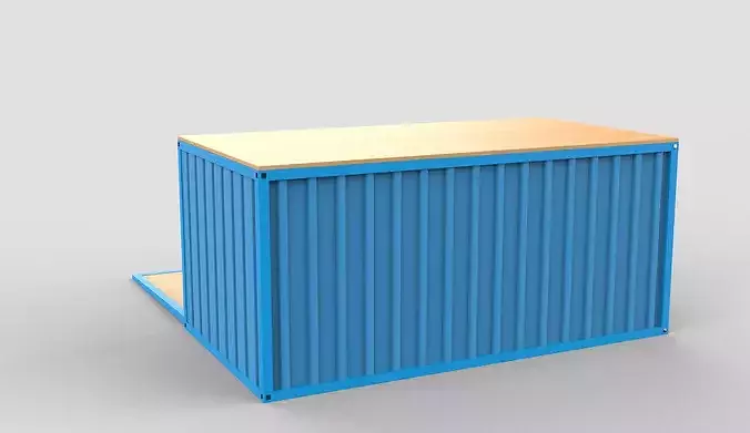 Container Cafe 01 3D model 2