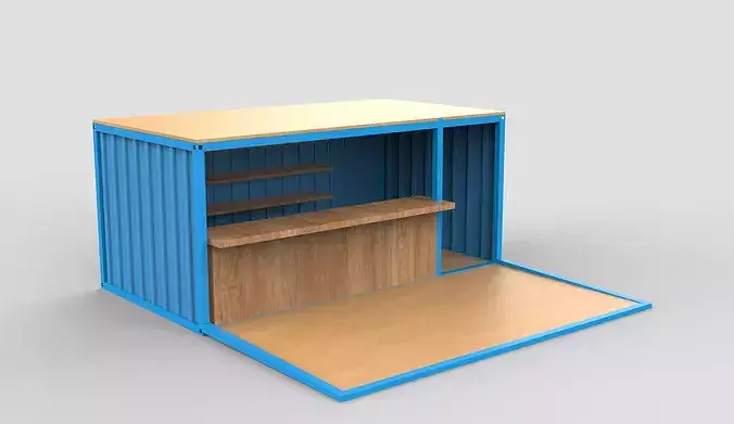 Container Cafe 01 3D model 3